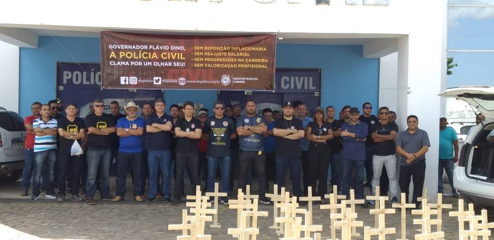 Policiais civis protestam no Maranhão por melhores condições de trabalho