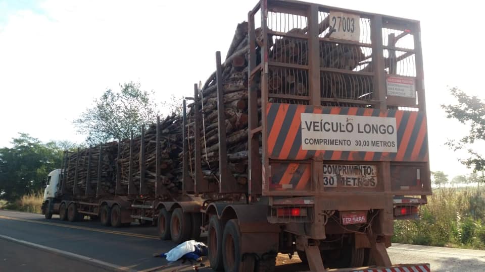 Carreta a serviço da Suzano faz vítima fatal na BR-010 em Campestre