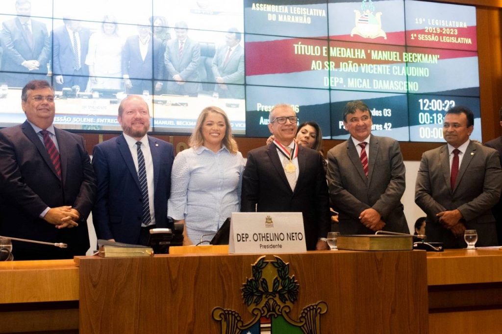 Assembleia homenageia empresário João Claudino com Título de Cidadão Maranhense e Medalha Manuel Beckman