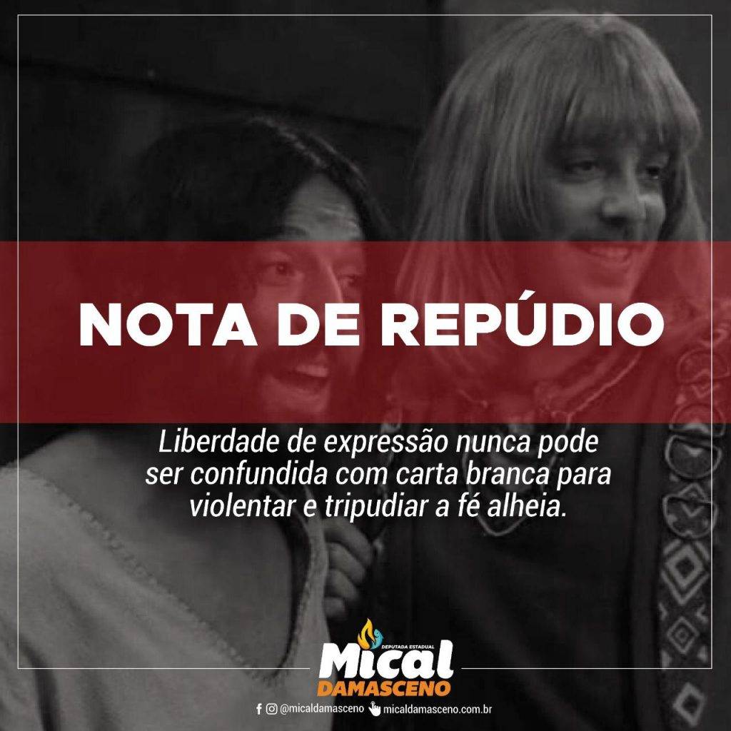 Deputada Mical Damasceno repudia filme do Porta dos Fundos que ironiza Jesus na Netflix