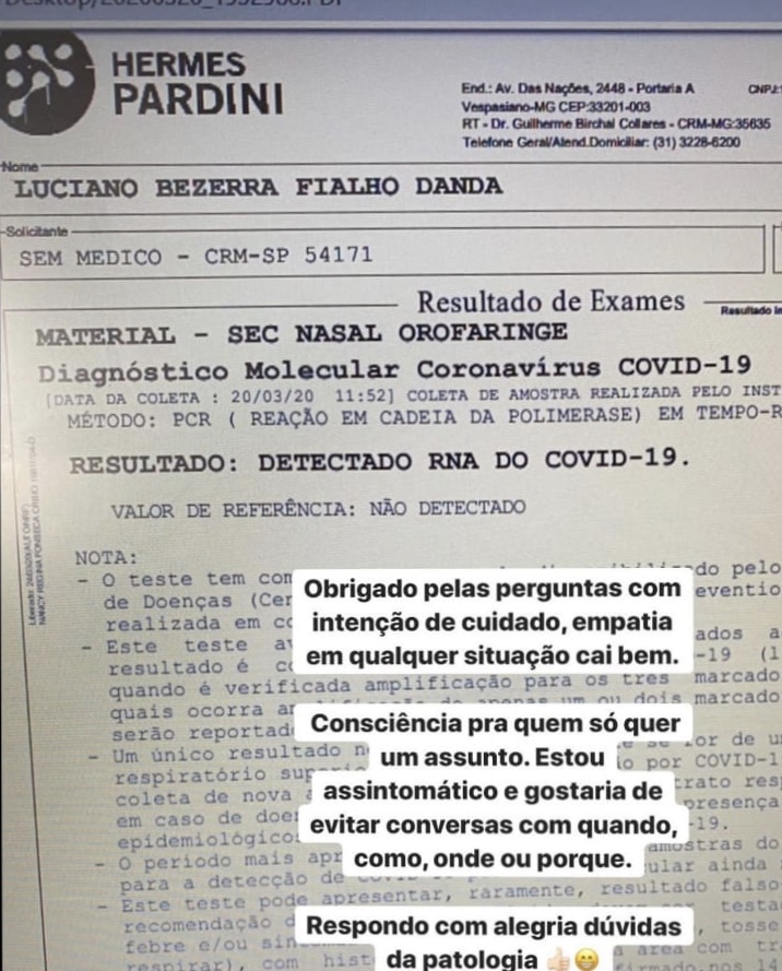 Médico que veio de SP para Imperatriz tem resultado positivo para coronavírus; nono caso no Maranhão
