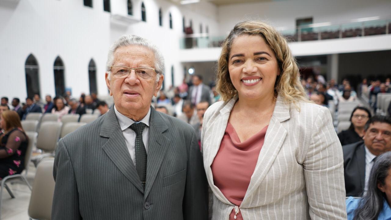Dep. Mical Damasceno faz homenagem ao aniversário de 80 anos do Pastor Pedro Aldi Damasceno
