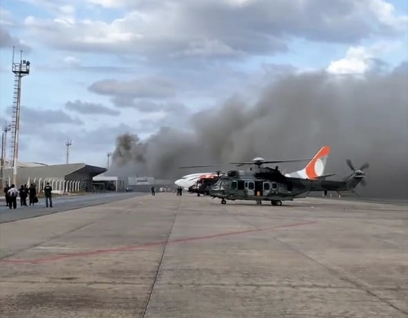 VÍDEO: Incêndio no aeroporto de São Luís deixa passageiros em pânico
