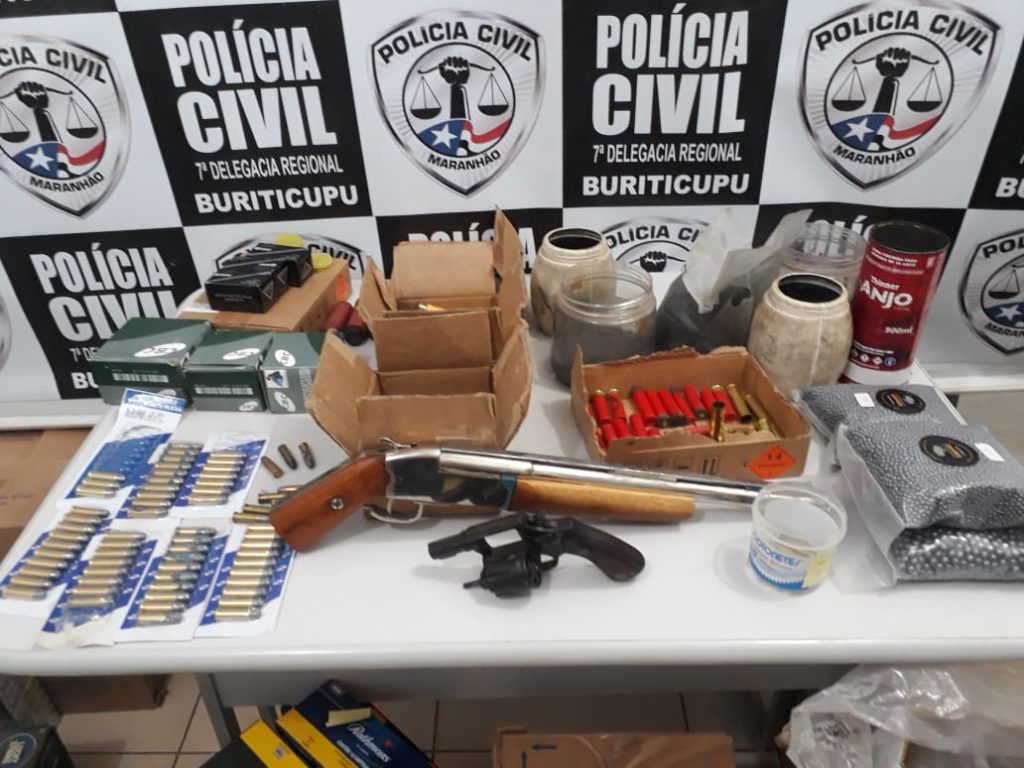 Polícia Civil apreende armas de fogo e mil maços de cigarro irregulares em Buriticupu