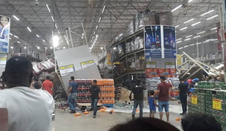 VÍDEO: Um morto e quatro feridos graves em desabamento no Supermercado Mateus em São Luís