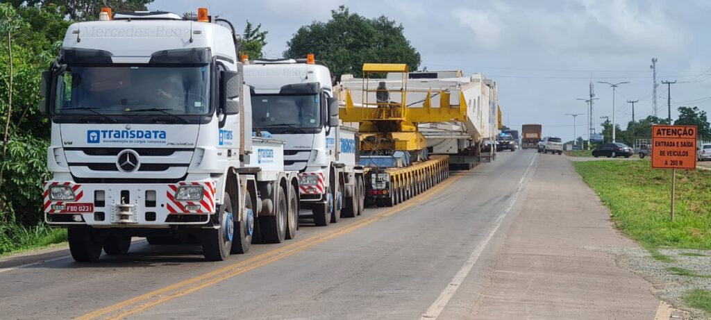 Mega turbina será transportada durante o dia nesta terça-feira (08)