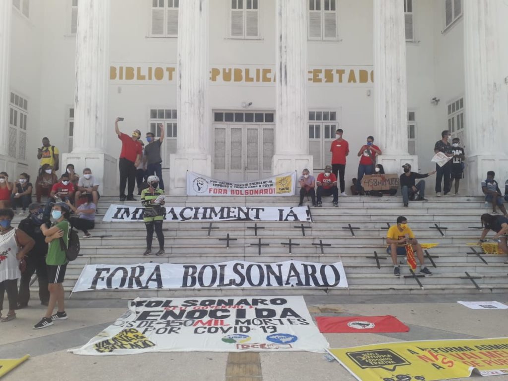 Manifestantes realizam ato contra Bolsonaro no Maranhão; veja o vídeo
