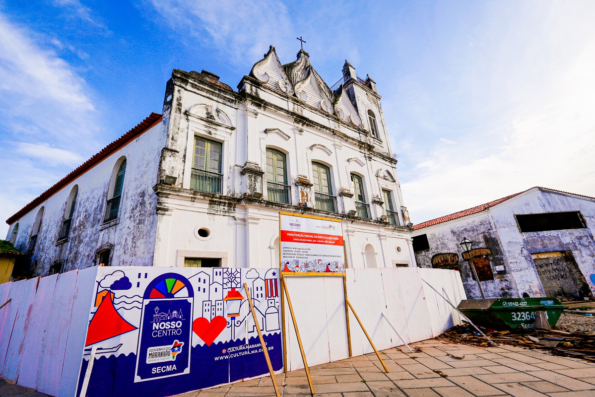 Governo do Estado está restaurando a Igreja do Desterro no Centro Histórico de São Luís