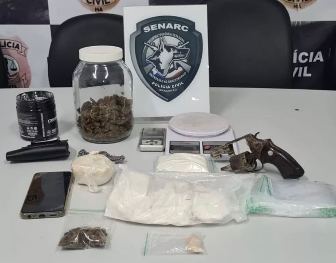 Suspeito de praticar 'delivery' de drogas é preso em São Luís