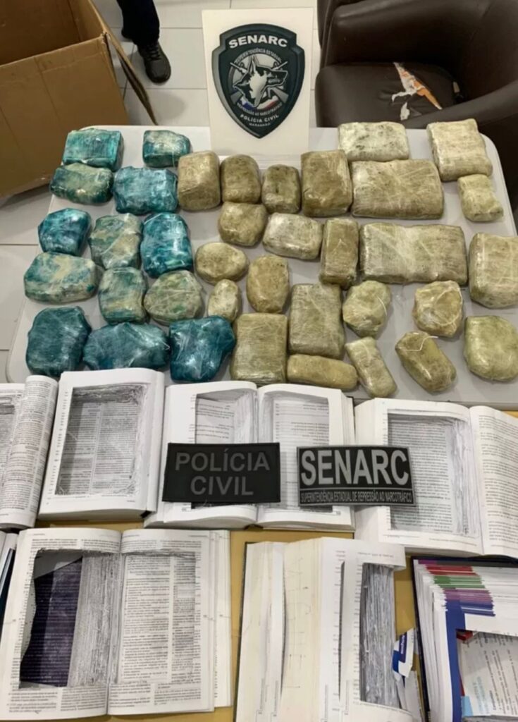 Polícia Civil prende dois homens transportando drogas dentro de livros no aeroporto de São Luís