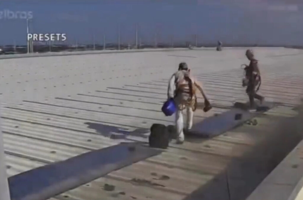 Vídeo mostra homens realizando manutenção no telhado de shopping em São Luís antes do incêndio