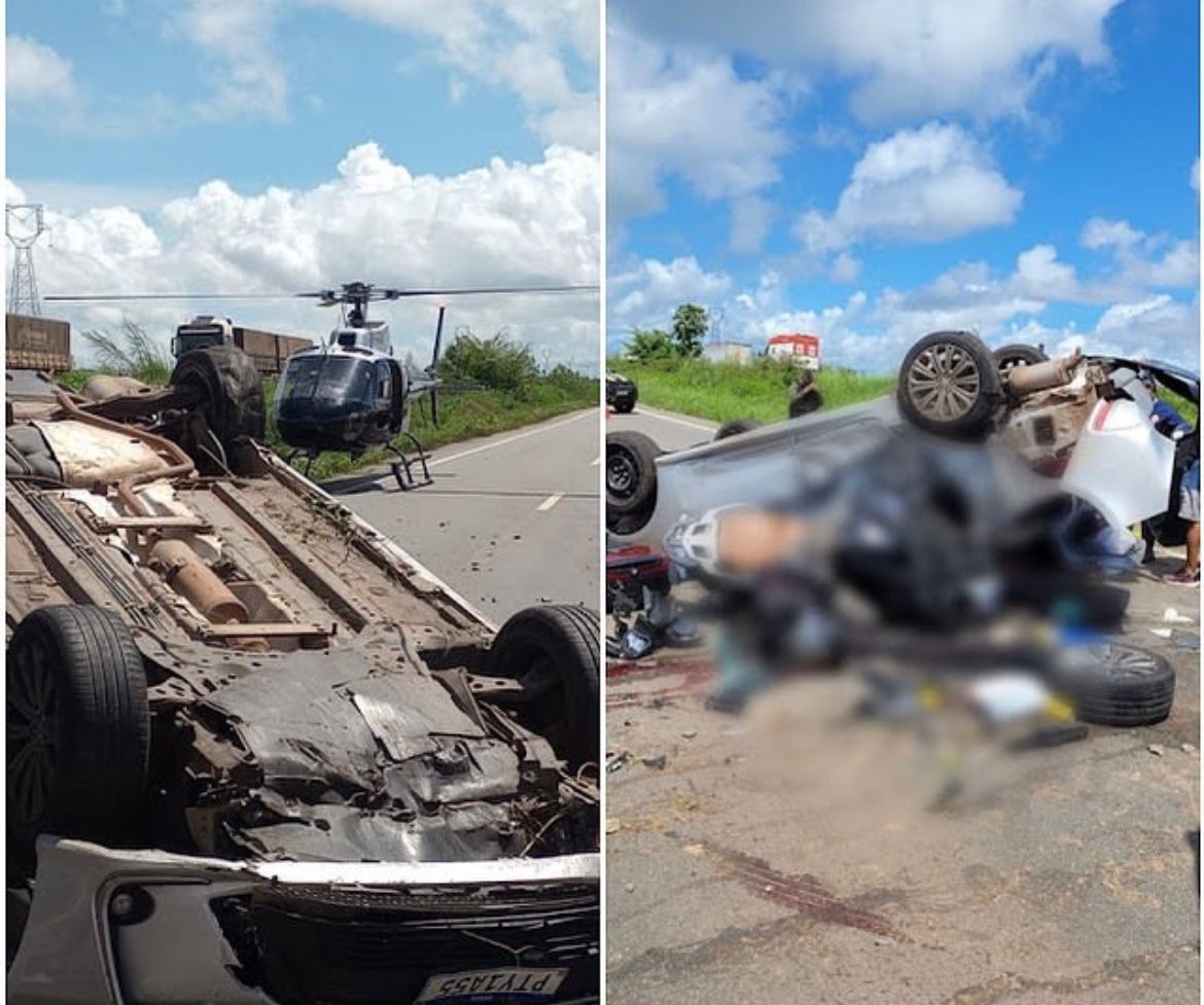 Acidente entre Corolla e moto esportiva da BMW termina em mortes no Campo de Perizes
