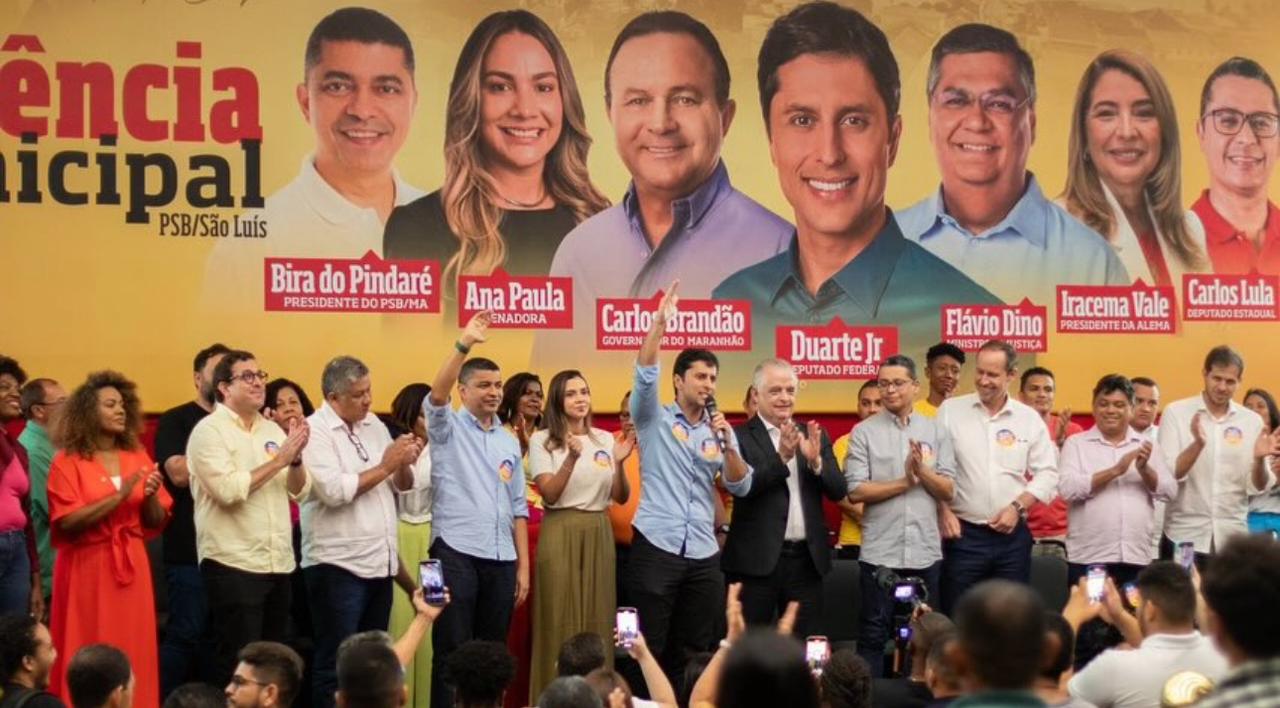 PSB lança a candidatura de Duarte Jr a prefeito de São Luís sem a presença de Dino e Brandão