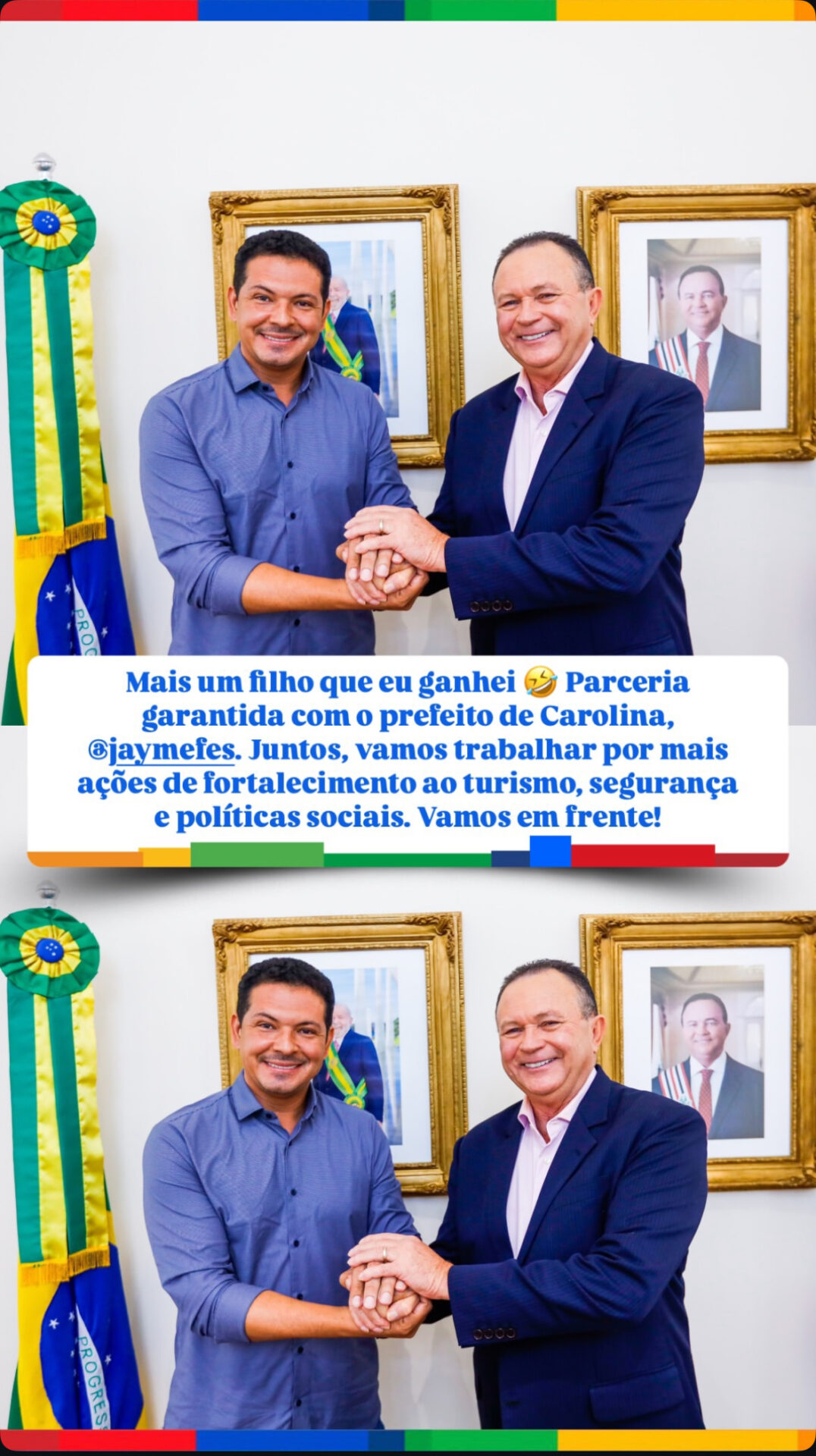 Brandão chama Jayme de filho e diz que Carolina vai receber diversos investimentos do Governo do Estado