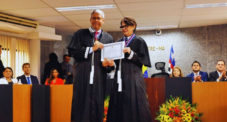 Novo presidente Paulo Velten e corregedora Francisca Galiza tomam posse no TRE no Maranhão e mulheres ganham destaque