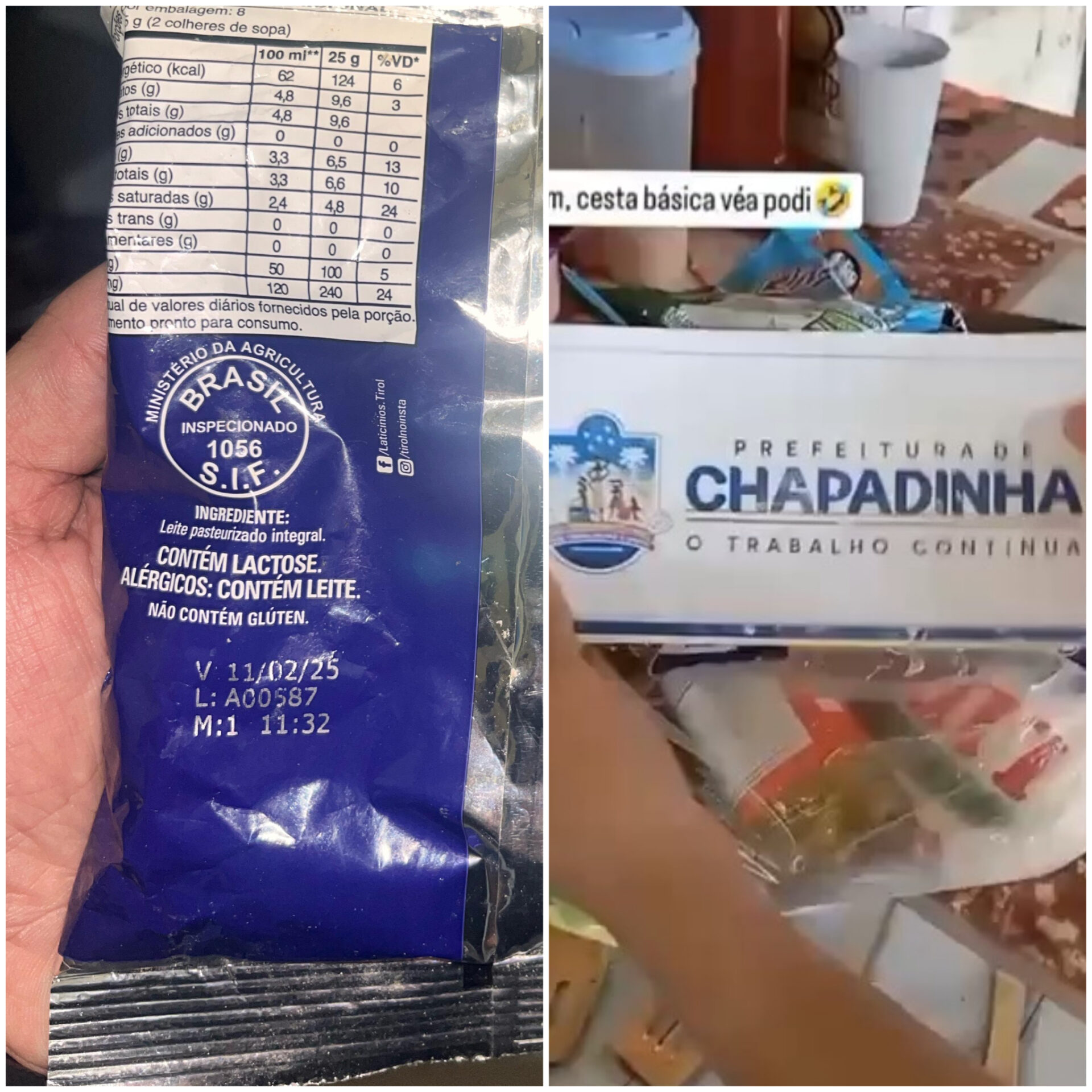 Moradores acusam gestão da prefeita Belezinha de Chapadinha de entregar cestas básicas em péssimas condições com produtos vencidos