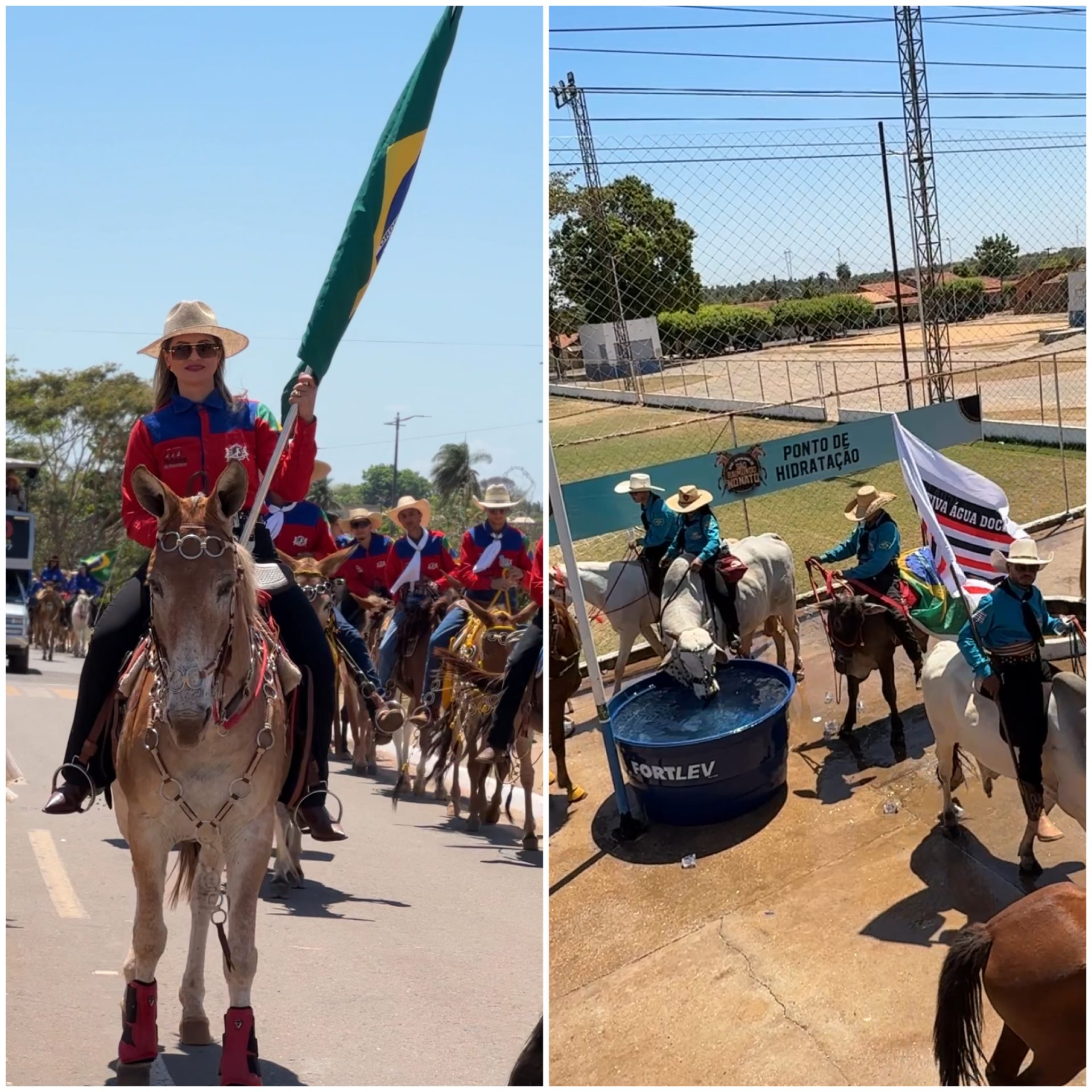 Gestão de Fernando Bermuda inova com pontos de hidratação para animais durante Cavalgada em Campestre do Maranhão