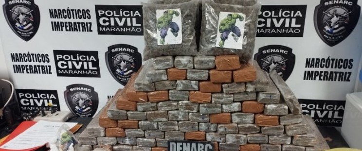 Quatro pessoas são presas e mais de 70 kg de drogas são apreendidos em Imperatriz