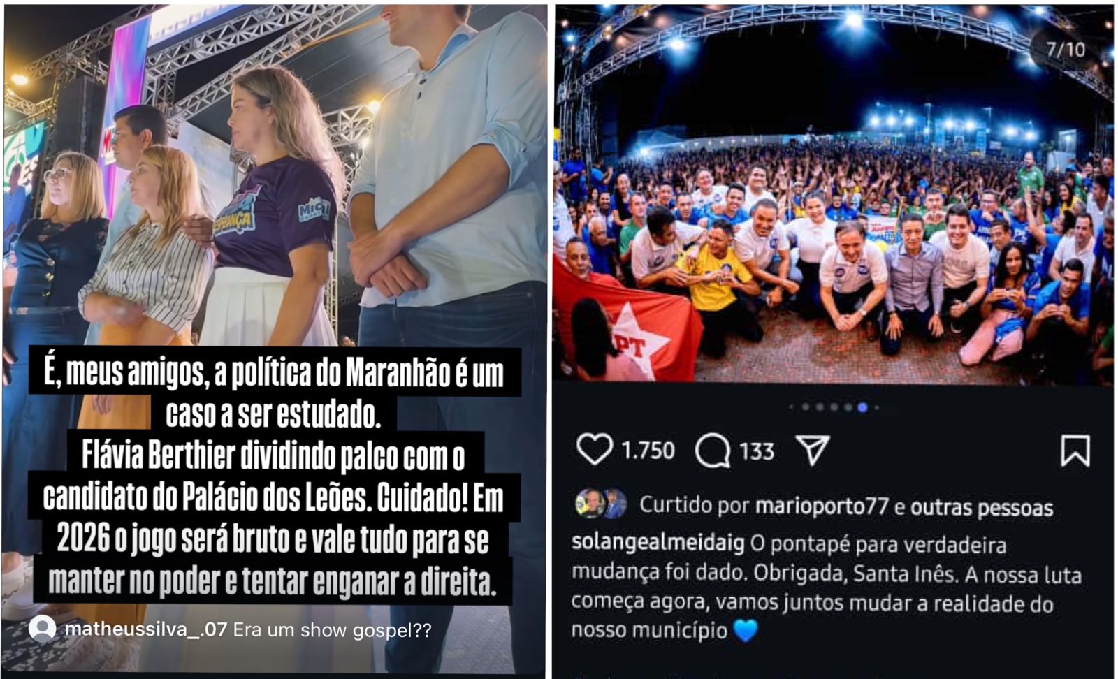 Liderança da Direita que participou de evento do PT e do PCdoB ataca colega após ela participar de evento evangélico que teve presença de Orleans