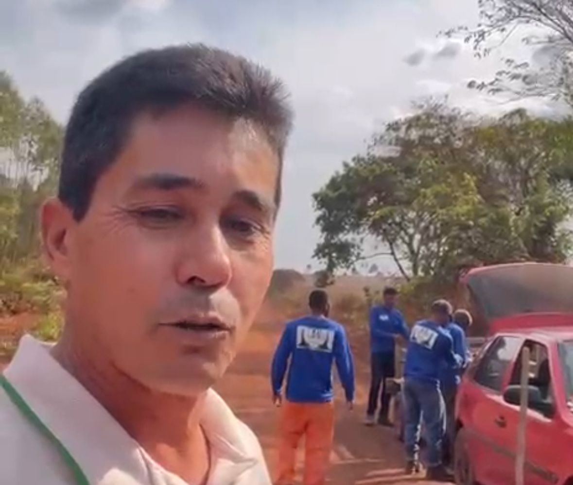 Aliado de Brandão no Sul do Maranhão, ex-prefeito Cicin mostra equipes realizando estudos do solo para pavimentação da MA-138