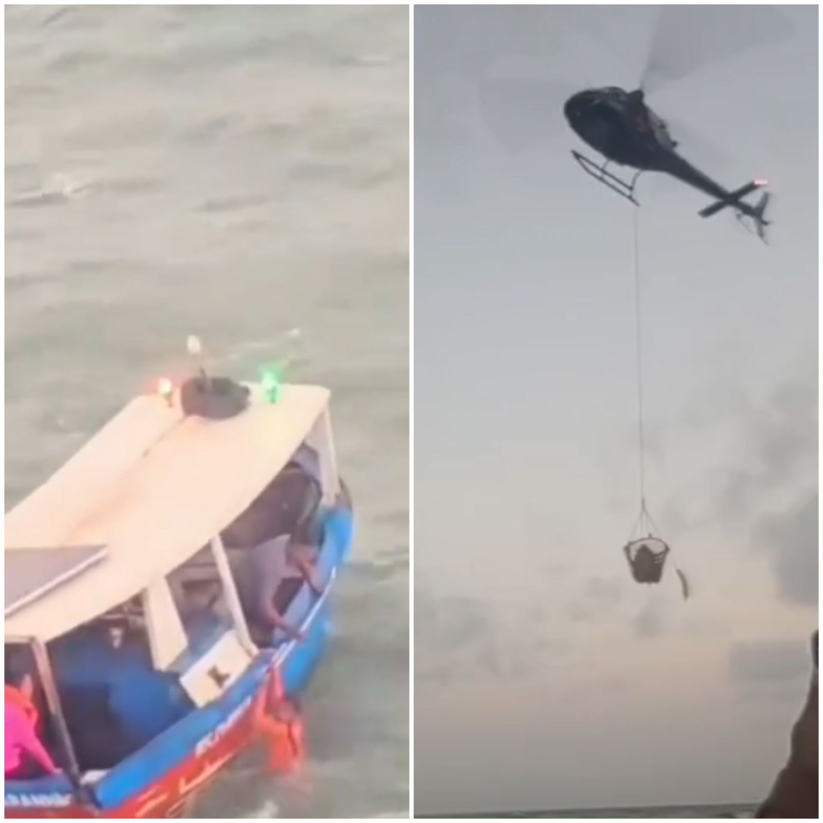 Helicóptero do CTA resgata quatro pessoas de embarcação à deriva no litoral do Maranhão