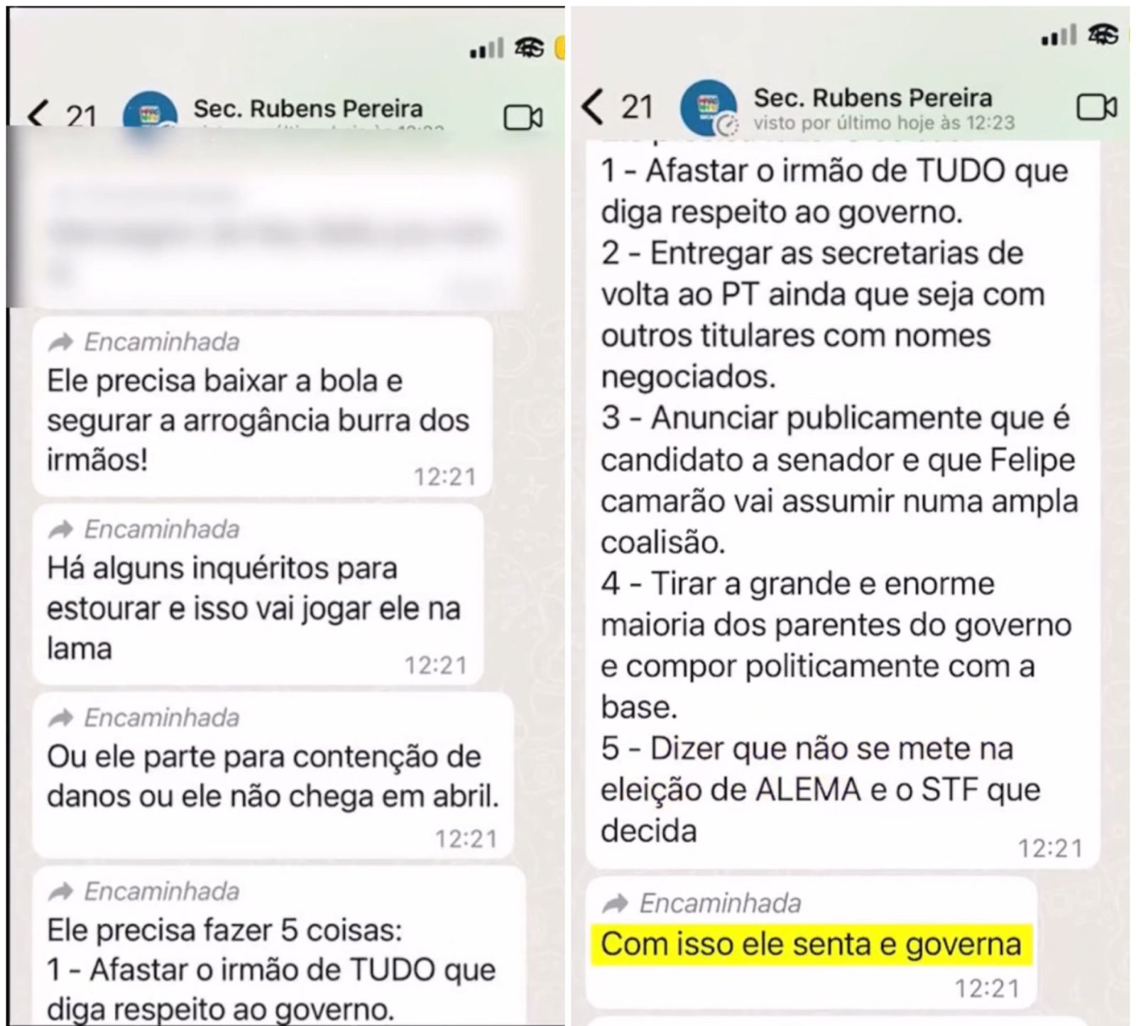 Deputado revela suposta conversa com desembargador federal para afastar Brandão