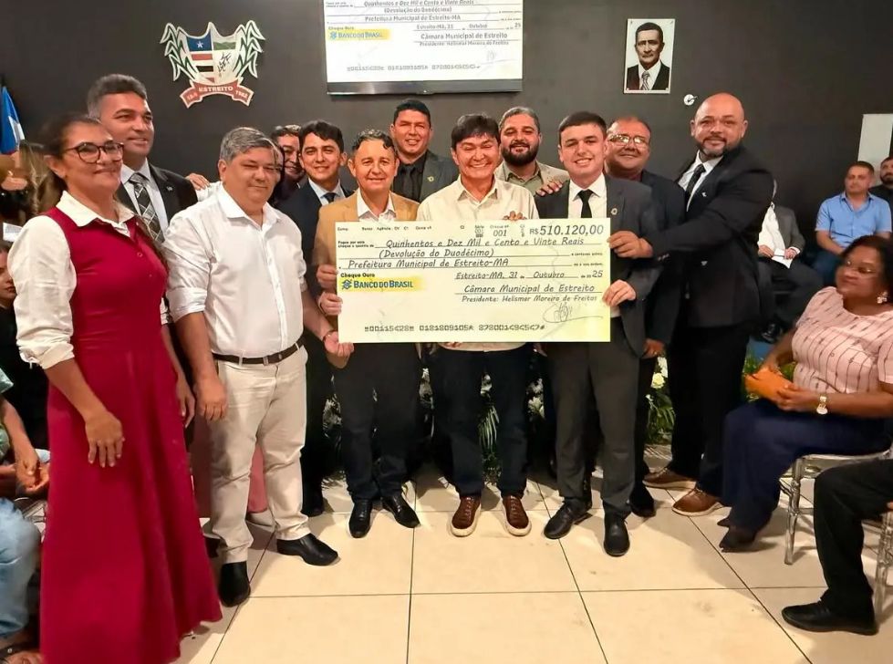 Presidente Helismar Moreira devolve R$ 510 mil aos cofres públicos e anuncia construção do prédio próprio da Câmara de Estreito