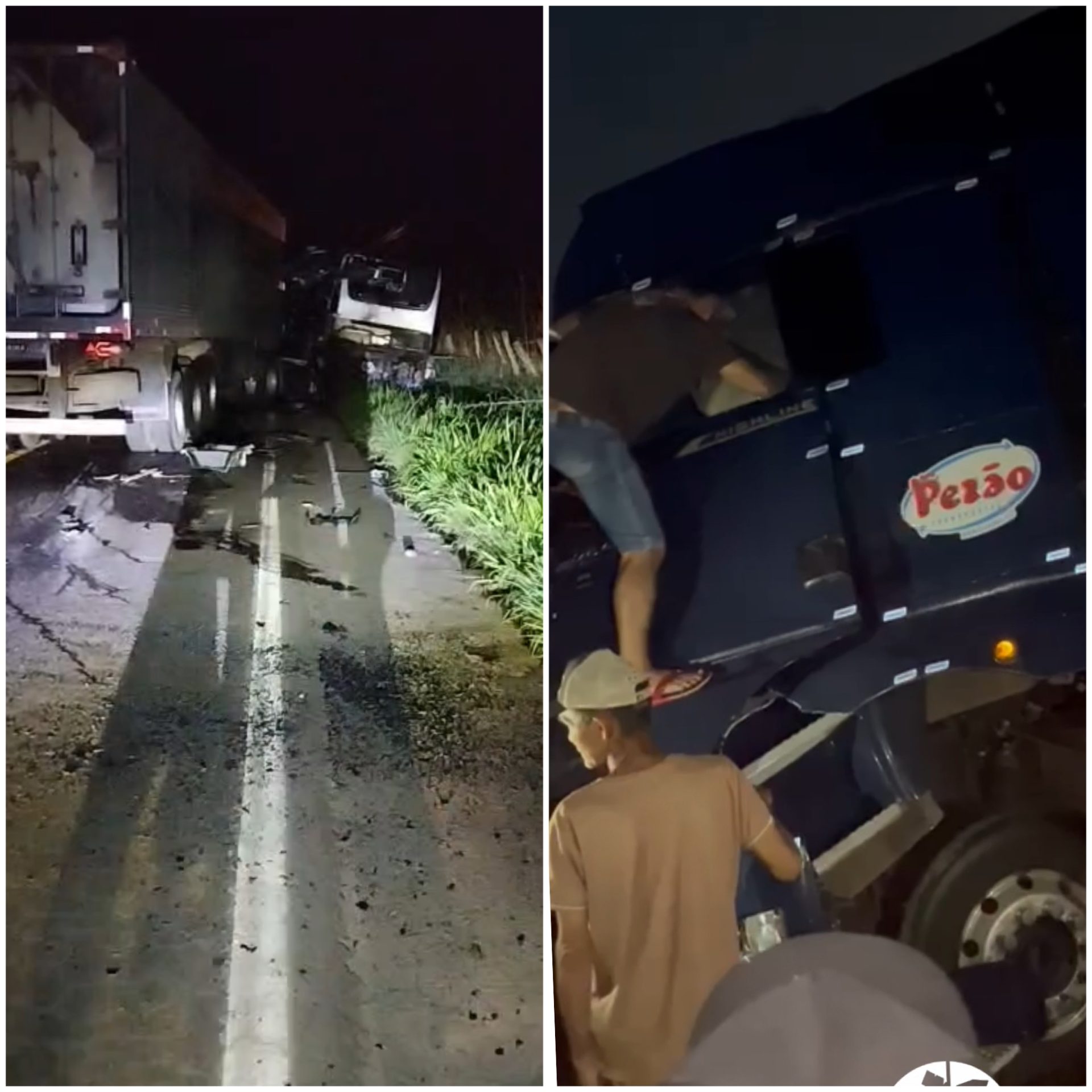Ônibus com destino a São Paulo é atingido por carreta após falha mecânica no interior do Maranhão