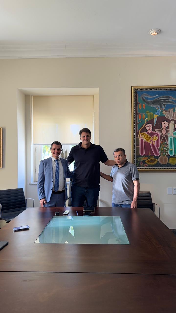 Prefeito Fernando Bermuda é recebido por Orleans Brandão em São Luís