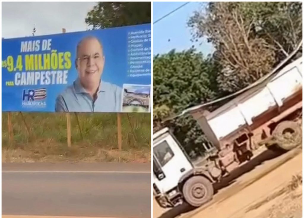 VÍDEO: Outdoor de Hildo Rocha é retirado por prefeito do Maranhão após polêmica com propaganda de duplo sentido