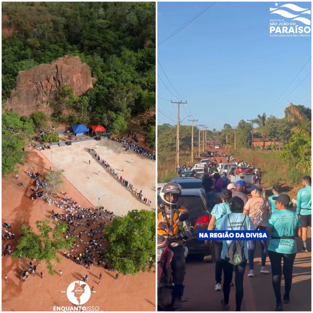 Fé e devoção: fiéis caminham até 60 km durante toda a noite até santuário em São João do Paraíso