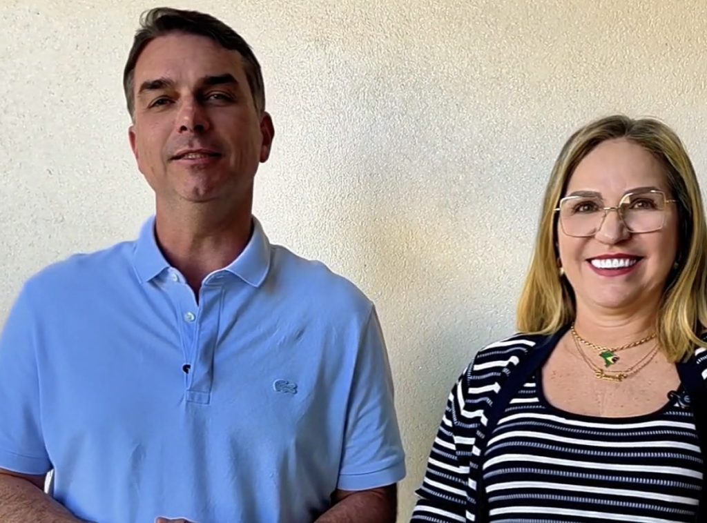 VÍDEO: Flávio Bolsonaro declara apoio a Flávia Berthier para deputada federal no Maranhão