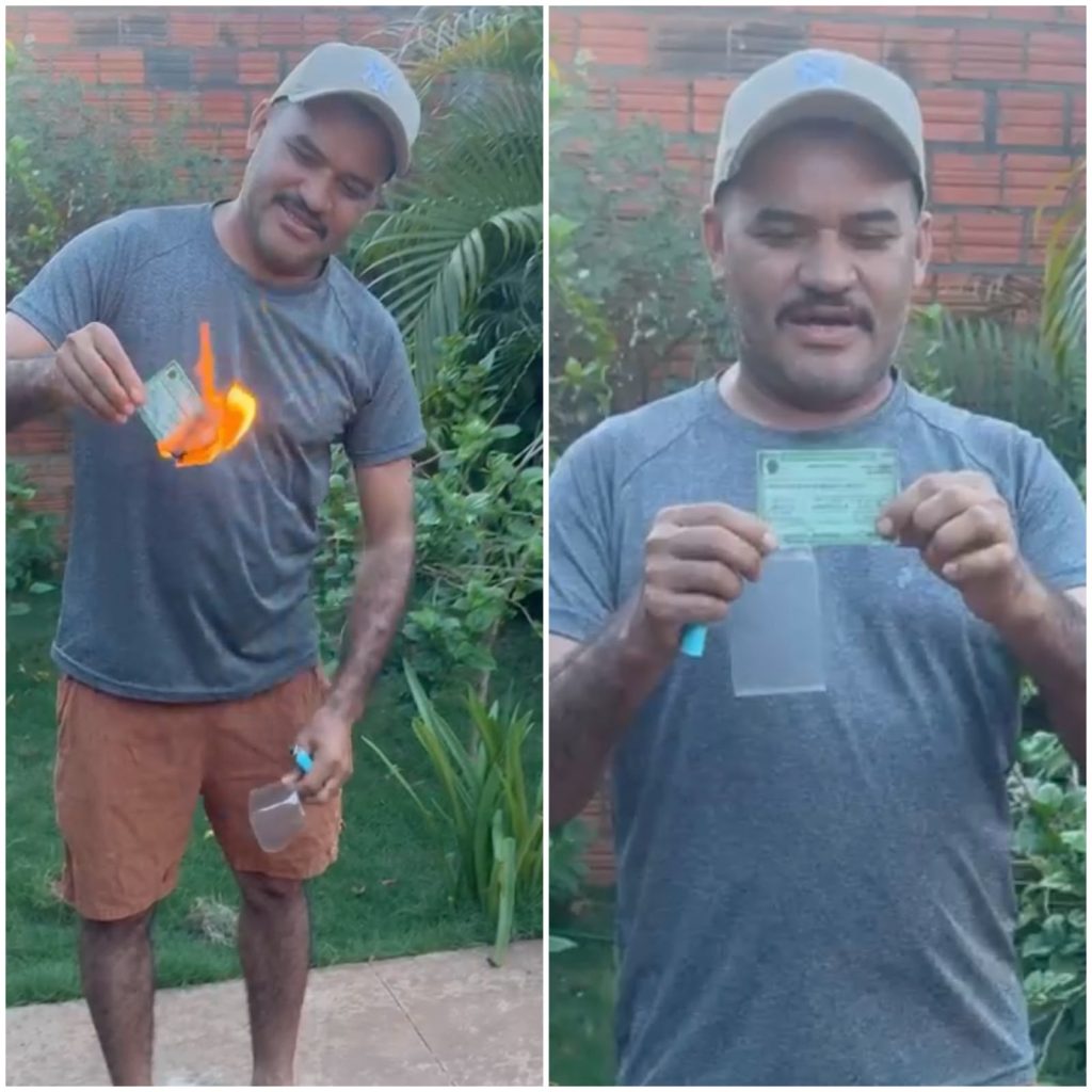 Morador de Estreito no Maranhão queima título de eleitor revoltado após vitória de Lula